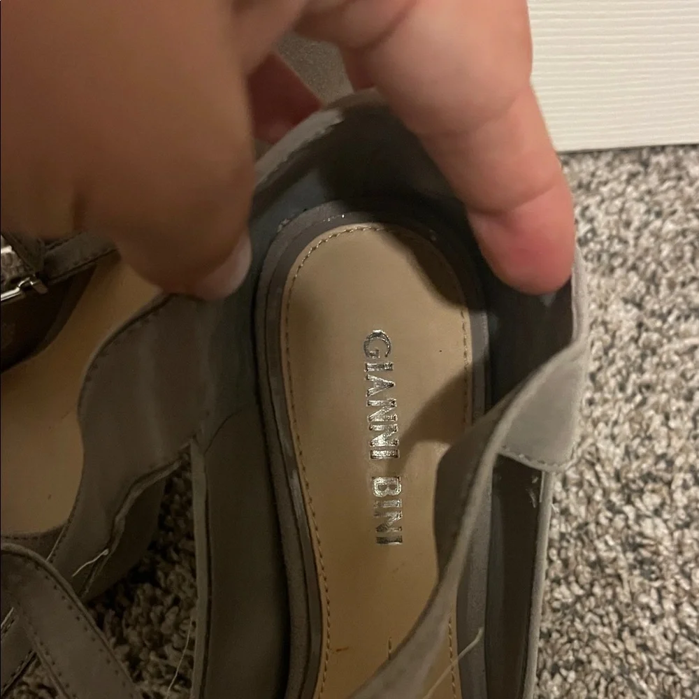 Gianni Bini Gray Suede Heels - Picture 3 of 5